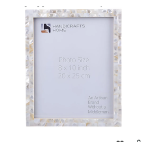Handicrafts Home 8x10 Picture Frame Mother of Pearl Collection, Handcrafted Photo Frame, Small Picture Frame for Living Room, Wall Decor, Office Desk Decor, Vintage Picture Frames, Gift for her, Thanksgiving gift for friends & Family