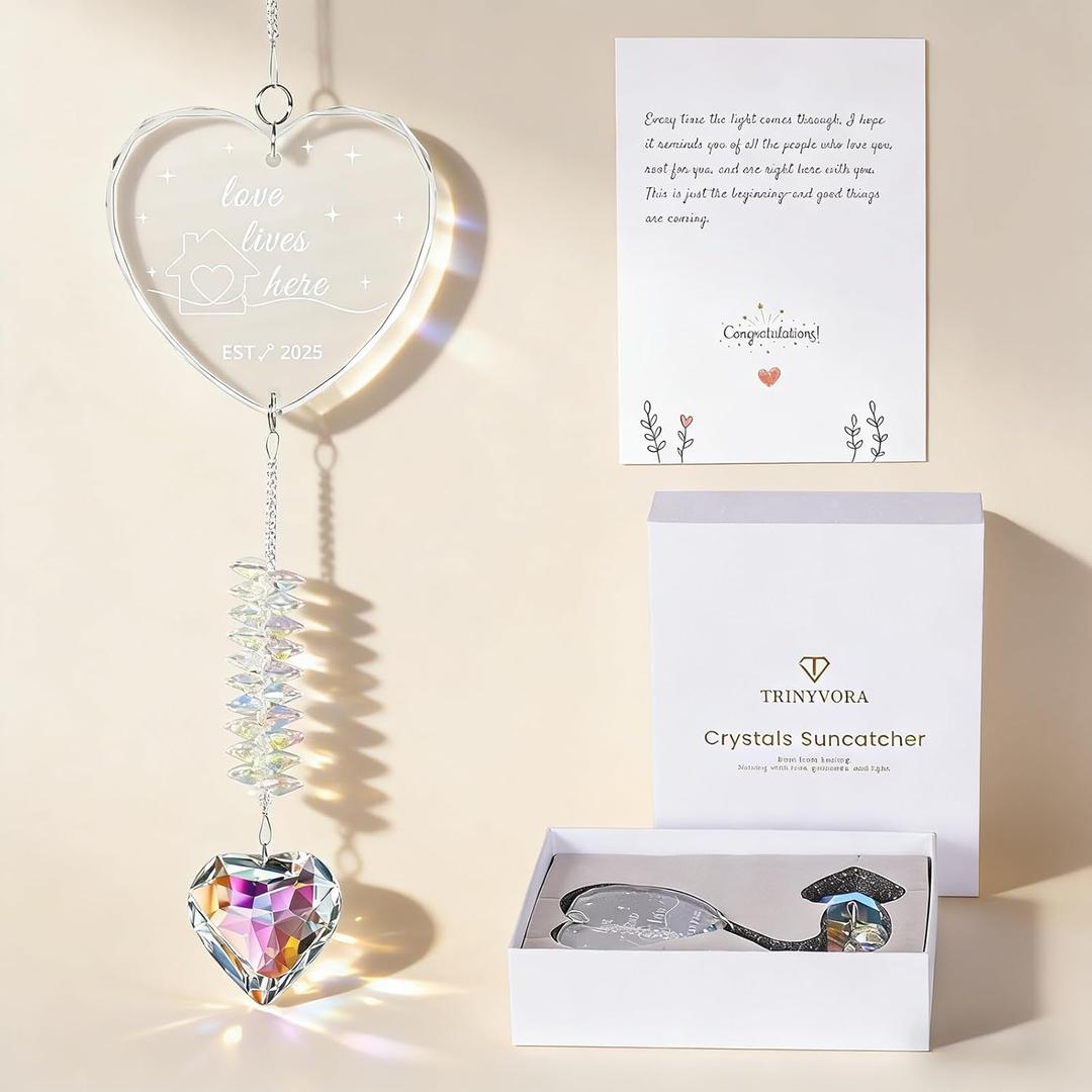 Housewarming Gift  Crystal Suncatcher New Home Ornament 2025  First Home Gift for Couple, Window Hanging Decor, New Home Decoration for Women, Gifts for Homeowners, Home Decor