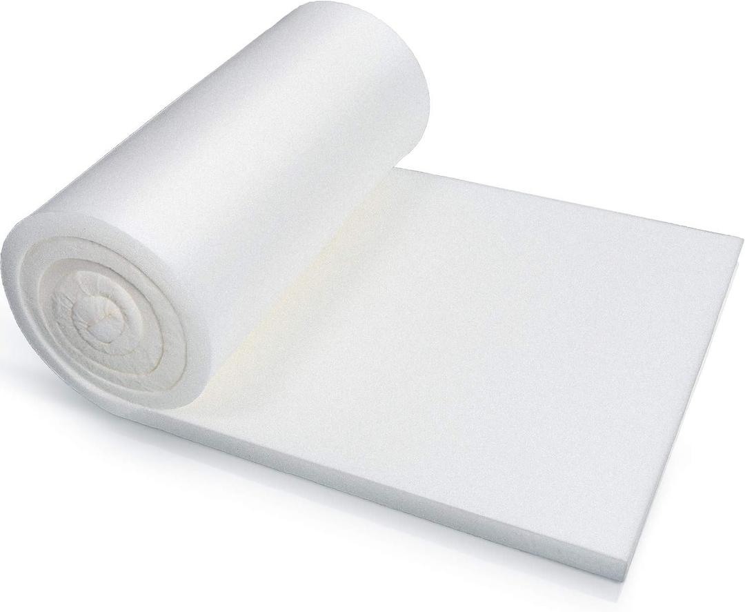 Patelai Cushion Sheet Upholstery Foam High Density Foam Padding Seat Replacement Upholstery Wrap Sponge Padding for Cushions Chairs Packing Storage and Shipping(79 x 16 x 0.8 Inch,White)
