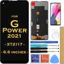 Screen Replacement LCD Display Touch Digitizer Assembly for Motorola Moto G Power (2021) XT2117 XT2117-3 XT2117-4 | G10 Power 6.6" (Black)