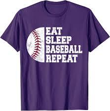 Eat Sleep Baseball Repeat Player Funny Soft style Unisex T-Shirt, Large