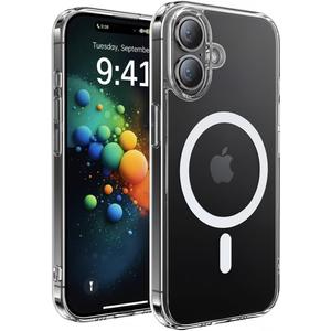 RIOBIO Magnetic for iPhone 17 Case [Compatible with MagSafe] Military-Grade Shockproof Protective, Slim Anti-Yellowing Case for iPhone 17 Phone Case, Clear