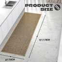 Hargiis Kitchen Rug, Rubber Non Slip Kitchen Rugs Washable, Absorbent Runner Mat for Floor, Machine Washable Standing Mats for in Front of Sink, Door, Laundry, Entryway, Hallway (Brown, 70" 20")