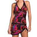 Swimsuit Halter Tankini Top and Bottom Set Bathing Suits, Size XL