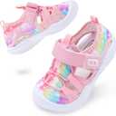 JOINFREE Toddler Boys Girls Water Shoes Breathable Qucik Dry Sport Beach Sandals Lightweight Barefoot Flexible (Colorful Horse)