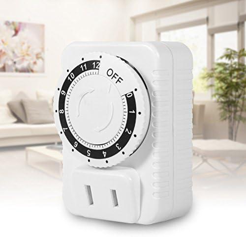 HURRISE Digital Infinite Repeat Cycle Intermittent Timer Plug for Electrical Outlet, 24 Hour Programmable Indoor Timed Power Switch with Countdown Delay On and Off