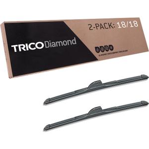 TRICO Diamond (25-1818) 18 Inch & 18 Inch High Performance Automotive Replacement Windshield Wiper Blades For My Car Premium All Weather Beam Blade for Select Vehicle Models