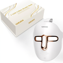 Red Light Photon Facial Mask, Wireless Rechargeable & Ergonomic Design with NIR, Portable for Home & Travel, Gold