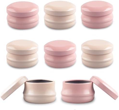 10Gram Lip Balm Containers, 8pcs Round Metal Salve Tins with Lids, Mini Candle Jars, Small Sample Containers for Balms, Salves, Cosmetic, Nail Polish, DIY Items (Pink), Set of 5 10Gram Lip Balm Containers, 8pcs Round Metal Salve Tins with Lids, Mini Candle Jars, Small Sample Containers for Balms, Salves, Cosmetic, Nail Polish, DIY Items (Pink), Set of 5