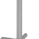 Flash Furniture Beverly 22" x 22" Restaurant Table X-Base with 3" Diameter Table Height Column, Commercial X-Base Cast Iron Table Base, Silver, Set of 1