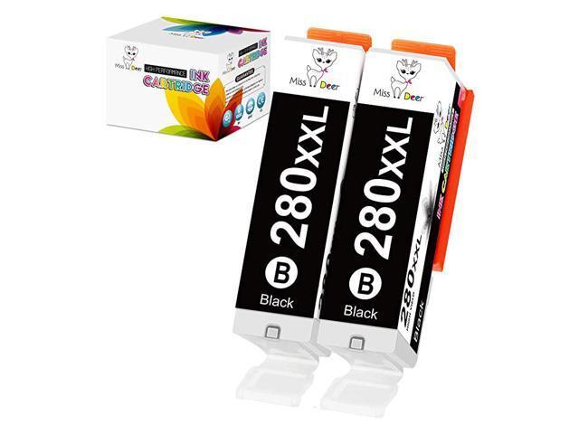 Deer Compatible 280 PGBK Ink Cartridge Replacement for Canon 280XXL PGI280XXL PGI280 for Canon Pixma TR7520 TR8520 TS6120 TS6220 TS8120 TS8220 TS9120 TS9520 TS9521C TS702 2 x Large Black