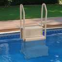 VEVOR Swimming Pool Ladder, 3-Step Double Handrails Stairs with Non-Slip Heavy Duty Steps, Max Load Capacity 400 lbs, for 36-48 Inch Inground & Above-Ground Pools of Any Decking Surface, Taupe