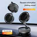 360 Rotating Car Phone Holder - Strong Suction Cup and Super Strong Magnetic Suction for Dashboard/Windshield/Air Vent - Universal Tool-Free Phone Holder for 7-inch Phones