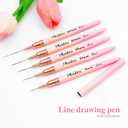 3 x 5Pcs Nail Art Brushes Kit, Gradient Pink