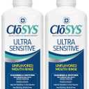CloSYS Ultra Sensitive Mouthwash, Unflavored Alcohol Free, Dye Free, pH Balanced, Helps Soothe Entire Mouth  32 Oz (Pack of 2)