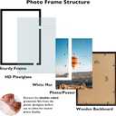JCJMY 13x20 Picture Frame with 11x17 Mat, Display Photo 11x17 with Mat or 13 x 20 Without Mat, Wall Hanging Large 13 by 20 Poster Frame with Plexiglass, Black