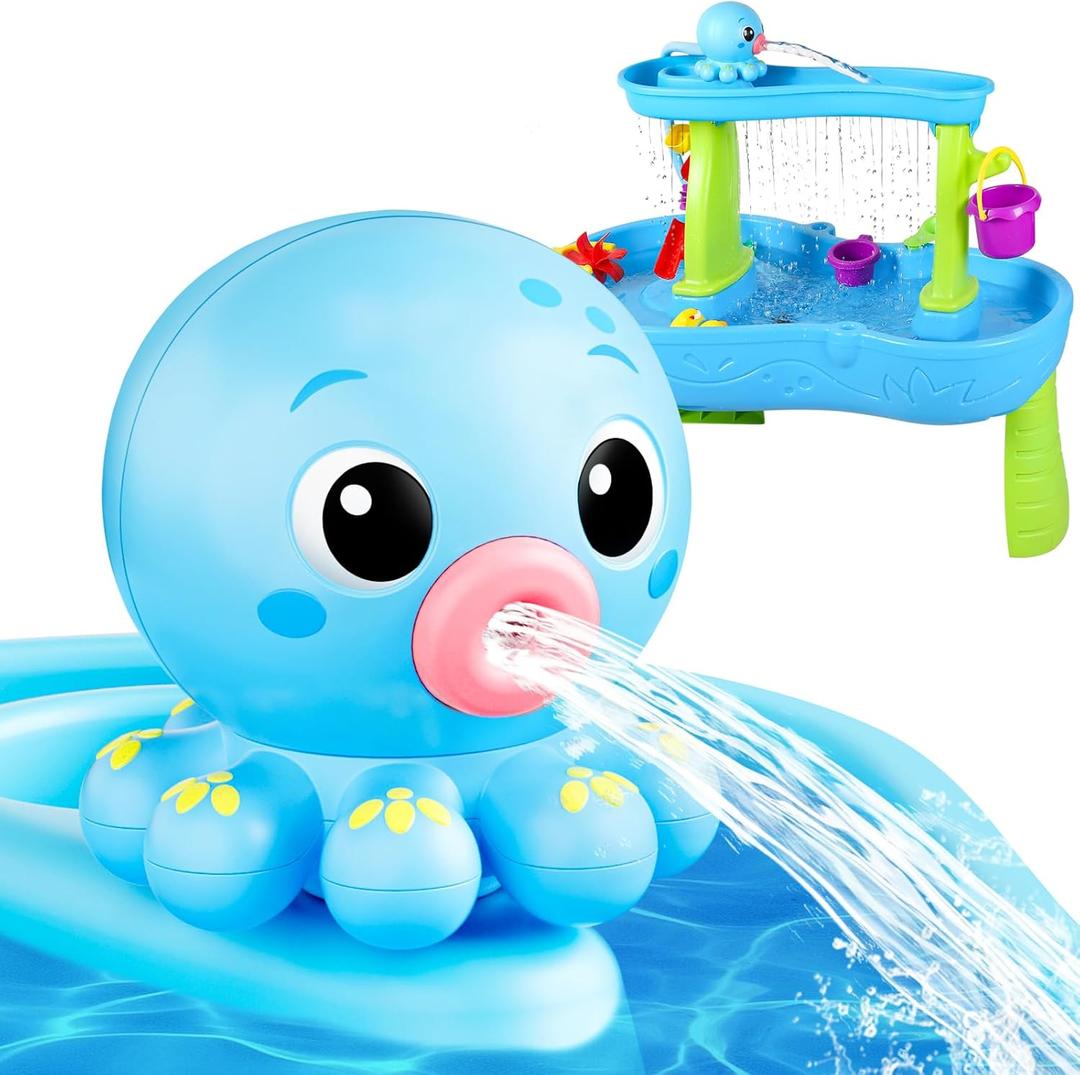 2026 Water Table Pump with Huge Water Output, Upgraded Octopus Water Pump for Water Table, 3H Non-Stop Fun for Step 2, Rechargeable Water Table Accessories for Kids Toddlers Summer Outdoor Water Toys