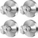 Dntorx Vacuum Suction Cup Hooks, 4 Pack Stainless Steel Suction Hooks for Shower Bathroom Towel Hooks Shower Hooks Holders Shower Hooks Hanging Towels, Loofah, Robe, Coat(Silver)