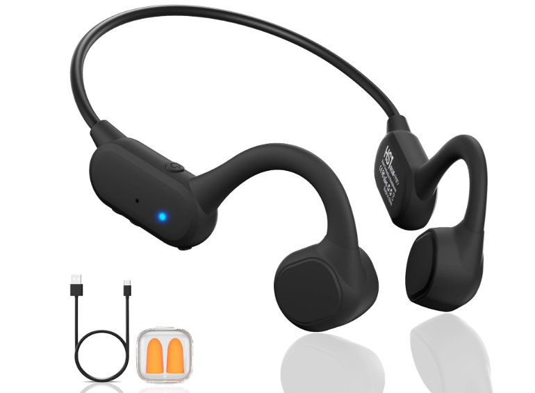 Cevinily 2025 Bone Conduction Headphones，Bluetooth 5.4 Wireless Headphones, TypeC Quickly Charge，12Hrs Playtime，IPX5 Waterproof for Traving，Running，Hiking