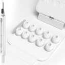 Seltureone 5 Pairs for AirPods Pro 3 Ear Tips Replacement with Cleaning Kit and Storage Box, 5 Sizes Soft Silicone Ear Tips for AirPods Pro 3rd Generation 2025 Accessories - Medium
