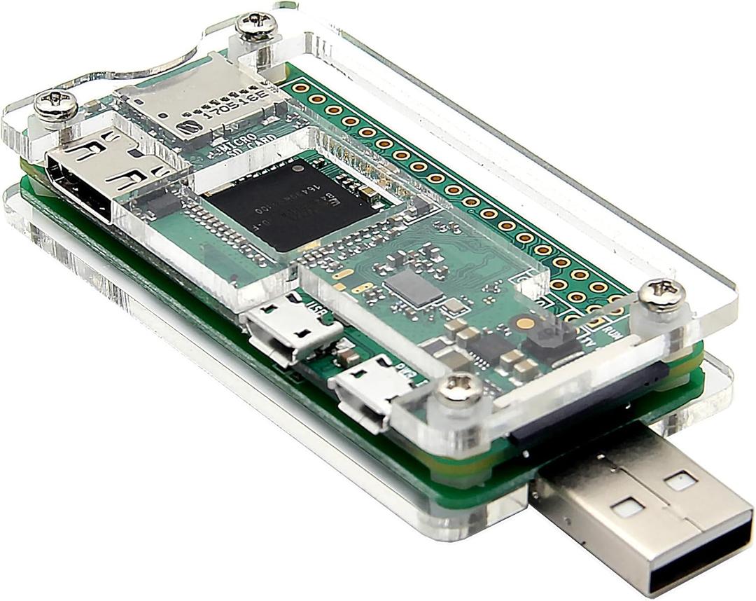 Geekworm USB Dongle Board for Raspberry Pi Zero/Zero W/Zero 2/Zero 2W, BadUSB-Compatible U Disk Expansion with Transparent Acrylic Case Kit