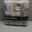 Area Rug Living Room Rugs - 4x6 Abstract Small Soft Indoor Washable Rug Neutral Modern Low Pile Carpet for Bedroom Dining Room Farmhouse Home Office - Grey Brown