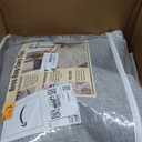 Area Rug 8x10 Washable Rug Gray Vintage Traditional Mat Distressed Indoor Foldable Thin Retro Accent Floral Non Slip Carpet Living Room Dining Room Office (Grey)