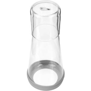 Mikinona 1Set Elegant Glass Water Carafe with Cup Food-safe Household Bedside Kettle for Cold Beverages for Dining Parties and Home Decor