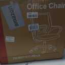 DUMOS Ergonomic Office Chair, Executive Desk Chair with Lumbar Support | Mid Back, Breathable Backrest, Fixed Armrest, Height Adjustable, 360 Swivel, Computer Gaming, Meeting, Red, 22.6" W x 23.62" D x 37.4" H