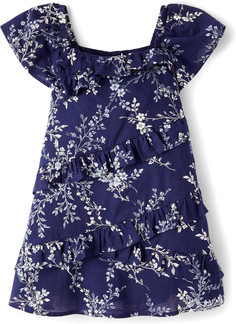 Gymboree Girls' and Toddler Short Sleeve Tiered Dresses 10