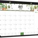 Desk Calendar 2026-2027 - Large Desk Calendar 2026-2027 22x17, Jul. 2026 - Dec. 2027, 26-27 Large Calendar, 18 Months, Corner Protectors - Plants