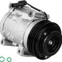 Air Conditioner AC Compressor with Clutch 3.6 3.6L for Chrysler Town & Country 200 2011-2016, for Dodge Grand Caravan Journey Avenger 11-20, for Volkswagen Routan 11-14, for Ram C/V 12-15, W/Rear A/C