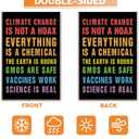 2 x Hafhue Science is Real Welcome Garden Flag, 12 x 18 Inch Double Sided Fall Holiday Yard Outdoor Farmhouse Decoration Flag, Everything Is A Chemical The Earth Is Round Rainbow Garden Flag