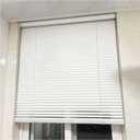 Aluminum Venetian Blinds for Indoor Windows 16" 22" 35" 44" 48" 56" 62" 70" 76" Width, 1" Slat Horizontal Privacy Window Blinds No Drilling Required, Cordless Darkening Blind Shades(White)