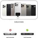 Clip and Go Strap for Phone with Wallet Crossbody, Phone Lanyard Detachable Zippered Pouch, RFID ID Window & Card Slots (Black)