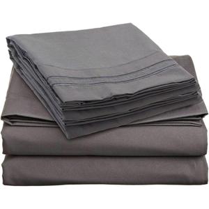 King Size Microfiber Sheet Set in Charcoal Stone Gray New