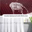 LaCyan 3 in 1 Waterproof Waffle Weave Shower Curtain and Clear Liner Set with 12 Stainless Steel Hooks Double Sided for Bathroom 72 Inches Heavy Duty Polyester Fabric Shower Curtains 72x72