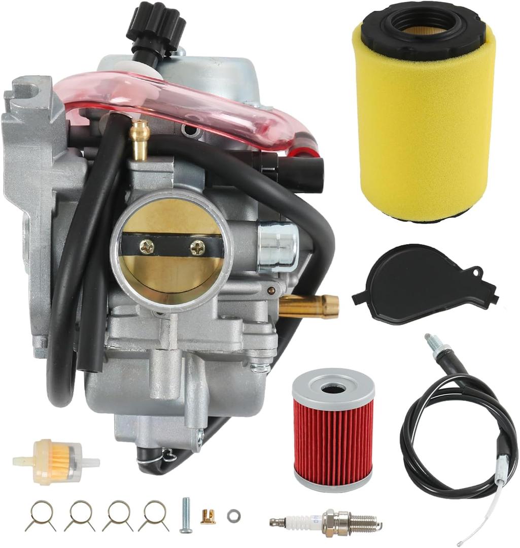 Carburetor Replacement For Suzuki Eiger 400 LTF400 LTF400F 2X4 4X4 2002-2007, Include Oil Filter Air Filter