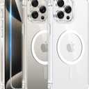 FNTCASE for iPhone 15 Pro Case: Clear Magnetic Phone Cases with Screen Protector Compatible with Magsafe Slim Anti Yellowing Rugged Shockproof Protective Transparent Cell Phone Cover (A-Clear)