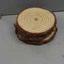 FSWCCK 6 Pack Nature Unfinished Round Wood Slices, 7-8 Inches Wooden Circle, Large Wood Slabs for Weddings, Centerpieces Decor and DIY Painting Crafts