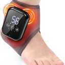 Cordless Foot and Ankle Massager for Pain Relief, Ankle Heating Pad with Massage, Foot Heating Pad with Massage, Heated Foot Brace Wrap, 3 Heat Levels, 3 Vibration Modes, Auto ShutOff