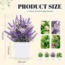 Der Rose 4 Pack Small Fake Flowers Plants Spring Decorations for Centerpiece Table Decorations Desk Home Bathroom Office Decor