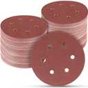 100 PCS 6 Inch Sanding Discs 80 Grit, 6 Hole Hook and Loop Sandpaper, Round Orbital Sand Paper Discs for Sander