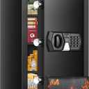 Fireproof Safe For Home Documents, Safe Box Fireproof Waterproof, Security Fire Safes Box With Programmable Digital Keypad Keys, Silent Mode, Large Combination Money Safety Box For Jewelry Office (2.5 Cuft)