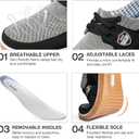 SMILIN Men's Canvas Casual Shoes, Lightweight Breathable Sneakers for Daily Comfort, Non-Slip Bleeze Walking Shoes for Men (10, Black)