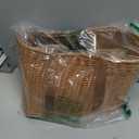 Shopping Wicker Basket with Handles, Handwoven Picnic Basket, Portable Storage Decor for Kitchen, Home, Outdoor and Farmers Market (M)