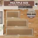 Kitchen Mats for Floor, Super Absorbent Kitchen Rugs Non Slip Washable, Soft Braided Kitchen Runner Rug, Standing Mat Kitchen Sink Mat, Easy to Clean, Brown 17x59