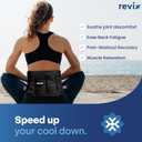 REVIX 16" 9" Flexible Gel Ice Packs Reusable for Lower Back with Strap, Dual-Sided Soft Body Ice Wraps for Shoulder, Neck, Abdomen and Leg Relief, Black 2 Packs