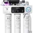 Waterdrop T3-C Reverse Osmosis Water Filter, NSF/ANSI 372 Certified, 8-Stage Under Sink RO Water Filter, 450 GPD Tankless Water Filtration System, 2:1 Pure to Drain, BPA Free, Plug-in Required