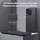 Aramid Fiber for iPhone 16 Pro Case,Compatible with Magnet,Slim & Light Case for iPhone 16 Pro, Touch Feeling, Black/Grey(Twill)